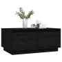 Mesa de centro de madera maciza de pino negro 80x50x35 cm de vidaXL, Mesas de centro - Ref: Foro24-814443, Precio: 79,33 €, D...