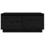 Mesa de centro de madera maciza de pino negro 80x50x35 cm de vidaXL, Mesas de centro - Ref: Foro24-814443, Precio: 79,33 €, D...