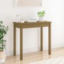 Honey brown solid pine wood console table 80x40x75 cm by vidaXL, Side tables - Ref: Foro24-814247, Price: 76,29 €, Discount: %