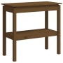 Mesa consola de madera maciza de pino marrón miel 80x40x75 cm de vidaXL, Mesas auxiliares - Ref: Foro24-814307, Precio: 89,99...