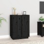 Solid black pine wood sideboard 60x35x80 cm by vidaXL, Sideboards - Ref: Foro24-814493, Price: 87,23 €, Discount: %