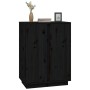 Aparador de madera maciza de pino negro 60x35x80 cm de vidaXL, Aparadores - Ref: Foro24-814493, Precio: 87,23 €, Descuento: %