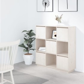 High sideboard in solid white pine wood 110.5x35x117 cm by vidaXL, Sideboards - Ref: Foro24-814370, Price: 134,69 €, Discount: %