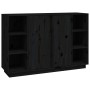 Aparador de madera maciza de pino negro 120x35x80 cm de vidaXL, Aparadores - Ref: Foro24-814503, Precio: 191,99 €, Descuento: %