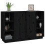 Solid black pine wood sideboard 120x35x80 cm by vidaXL, Sideboards - Ref: Foro24-814503, Price: 191,20 €, Discount: %