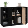 Solid black pine wood sideboard 120x35x80 cm by vidaXL, Sideboards - Ref: Foro24-814503, Price: 191,20 €, Discount: %