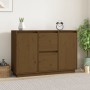 Honigbraunes Sideboard aus massivem Kiefernholz, 111 x 34 x 75 cm von vidaXL, Sideboards - Ref: Foro24-814312, Preis: 120,33 ...