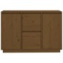 Aparador de madera maciza de pino marrón miel 111x34x75 cm de vidaXL, Aparadores - Ref: Foro24-814312, Precio: 120,25 €, Desc...