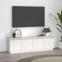 Solid white pine wood TV cabinet 156x37x45 cm by vidaXL, TV Furniture - Ref: Foro24-814395, Price: 94,69 €, Discount: %