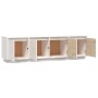 Solid white pine wood TV cabinet 156x37x45 cm by vidaXL, TV Furniture - Ref: Foro24-814395, Price: 94,69 €, Discount: %