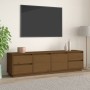 Mueble de TV madera maciza de pino marrón miel 176x37x47,5 cm de vidaXL, Muebles TV - Ref: Foro24-814322, Precio: 232,24 €, D...