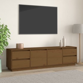 Honey brown solid pine wood TV cabinet 176x37x47.5 cm by vidaXL, TV Furniture - Ref: Foro24-814322, Price: 232,99 €, Discount: %