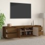 Mueble de TV madera maciza de pino marrón miel 176x37x47,5 cm de vidaXL, Muebles TV - Ref: Foro24-814322, Precio: 232,24 €, D...