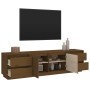 Mueble de TV madera maciza de pino marrón miel 176x37x47,5 cm de vidaXL, Muebles TV - Ref: Foro24-814322, Precio: 232,24 €, D...