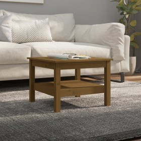 Mesa de centro madera maciza de pino marrón miel 55x55x40 cm de vidaXL, Mesas de centro - Ref: Foro24-814272, Precio: 74,72 €...