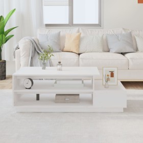 Solid white pine wood coffee table 120x50x40.5 cm by vidaXL, Coffee table - Ref: Foro24-814415, Price: 101,24 €, Discount: %