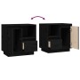 Mesitas de noche 2 uds madera maciza de pino negro 50x34x50 cm de vidaXL, Mesitas de noche - Ref: Foro24-814488, Precio: 101,...