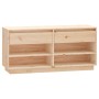 Mueble zapatero de madera maciza de pino 110x34x52 cm de vidaXL, Zapateros y organizadores de calzado - Ref: Foro24-814444, P...