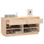 Mueble zapatero de madera maciza de pino 110x34x52 cm de vidaXL, Zapateros y organizadores de calzado - Ref: Foro24-814444, P...