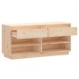 Mueble zapatero de madera maciza de pino 110x34x52 cm de vidaXL, Zapateros y organizadores de calzado - Ref: Foro24-814444, P...