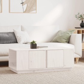 Solid white pine wood coffee table 110x50x40 cm by vidaXL, Coffee table - Ref: Foro24-814430, Price: 87,10 €, Discount: %