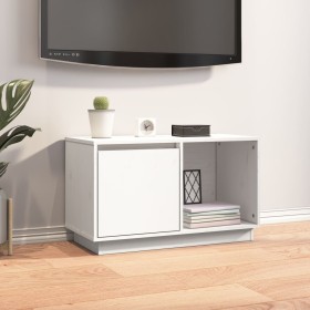 Solid white pine wood TV stand 74x35x44 cm by vidaXL, TV Furniture - Ref: Foro24-814335, Price: 54,99 €, Discount: %