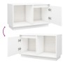 Solid white pine wood TV stand 74x35x44 cm by vidaXL, TV Furniture - Ref: Foro24-814335, Price: 54,38 €, Discount: %