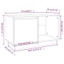 Solid white pine wood TV stand 74x35x44 cm by vidaXL, TV Furniture - Ref: Foro24-814335, Price: 54,38 €, Discount: %