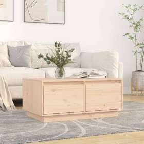 Solid pine wood coffee table 80x50x35 cm by vidaXL, Coffee table - Ref: Foro24-814439, Price: 66,16 €, Discount: %