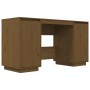 Honey brown solid pine wood desk 140x50x75 cm by vidaXL, Desks - Ref: Foro24-814327, Price: 117,36 €, Discount: %