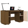 Honey brown solid pine wood desk 140x50x75 cm by vidaXL, Desks - Ref: Foro24-814327, Price: 117,36 €, Discount: %