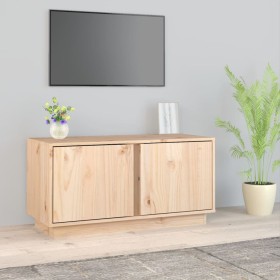 Solid pine wood TV cabinet 80x35x40.5 cm by vidaXL, TV Furniture - Ref: Foro24-814469, Price: 58,41 €, Discount: %