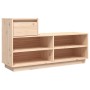 Mueble zapatero de madera maciza de pino 110x34x61 cm de vidaXL, Zapateros y organizadores de calzado - Ref: Foro24-814449, P...