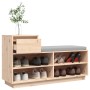 Mueble zapatero de madera maciza de pino 110x34x61 cm de vidaXL, Zapateros y organizadores de calzado - Ref: Foro24-814449, P...