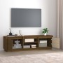 Honey brown solid pine wood TV cabinet 140x35x40 cm by vidaXL, TV Furniture - Ref: Foro24-814317, Price: 84,99 €, Discount: %