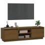 Mueble de TV madera maciza de pino marrón miel 140x35x40 cm de vidaXL, Muebles TV - Ref: Foro24-814317, Precio: 84,99 €, Desc...