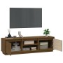 Honey brown solid pine wood TV cabinet 140x35x40 cm by vidaXL, TV Furniture - Ref: Foro24-814317, Price: 84,99 €, Discount: %