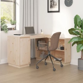 Solid pine wood desk 110x50x75 cm by vidaXL, Desks - Ref: Foro24-814504, Price: 165,58 €, Discount: %