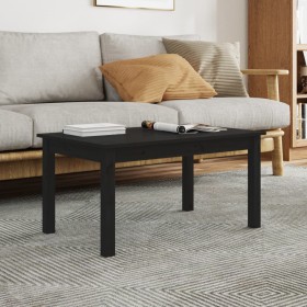 Solid black pine wood coffee table 80x50x40 cm by vidaXL, Coffee table - Ref: Foro24-814283, Price: 48,19 €, Discount: %