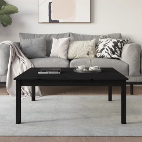 Solid black pine wood coffee table 100x100x40 cm by vidaXL, Coffee table - Ref: Foro24-814293, Price: 72,99 €, Discount: %