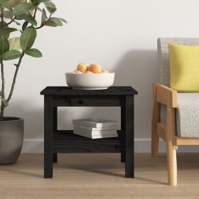 Mesa de centro de madera maciza de pino negro 45x45x40 cm de vidaXL, Mesas de centro - Ref: Foro24-814268, Precio: 52,99 €, D...