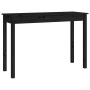 Solid black pine wood console table 110x40x75 cm by vidaXL, Side tables - Ref: Foro24-814243, Price: 97,99 €, Discount: %