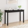 Solid black pine wood console table 110x40x75 cm by vidaXL, Side tables - Ref: Foro24-814243, Price: 97,99 €, Discount: %