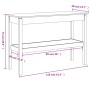 Konsolentisch aus massivem schwarzem Kiefernholz, 110 x 40 x 75 cm von vidaXL, Seitentische - Ref: Foro24-814303, Preis: 107,...