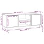 TV-Schrank aus massivem Kiefernholz, 110 x 35 x 40,5 cm von vidaXL, TV-Möbel - Ref: Foro24-814474, Preis: 75,99 €, Rabatt: %