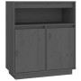 Solid gray pine wood sideboard 70x34x80 cm by vidaXL, Sideboards - Ref: Foro24-814386, Price: 79,13 €, Discount: %