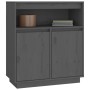 Solid gray pine wood sideboard 70x34x80 cm by vidaXL, Sideboards - Ref: Foro24-814386, Price: 79,13 €, Discount: %