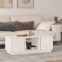 Couchtisch aus massivem weißem Kiefernholz, 110 x 50 x 40 cm von vidaXL, Couchtisch - Ref: Foro24-814425, Preis: 86,12 €, Rab...