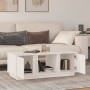 Couchtisch aus massivem weißem Kiefernholz, 110 x 50 x 40 cm von vidaXL, Couchtisch - Ref: Foro24-814425, Preis: 84,48 €, Rab...