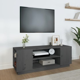 TV cabinet solid gray pine wood 110x35x40.5 cm by vidaXL, TV Furniture - Ref: Foro24-814411, Price: 67,99 €, Discount: %